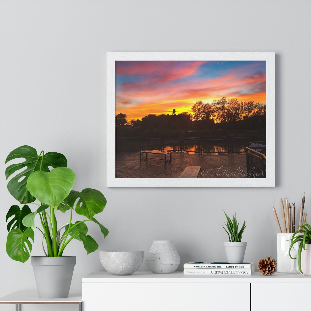 Middle Grounds Sunset Premium Framed Poster
