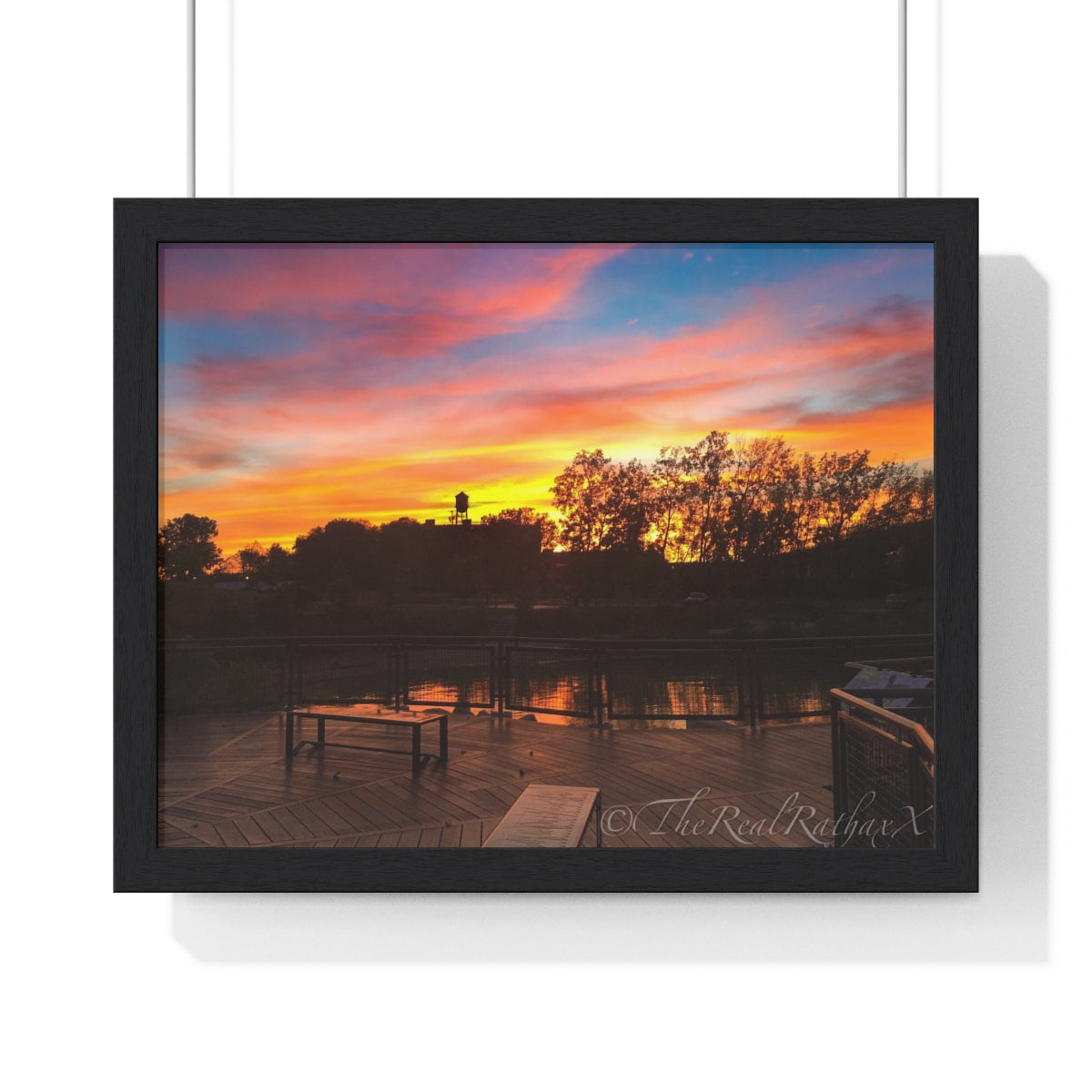 Middle Grounds Sunset Premium Framed Poster