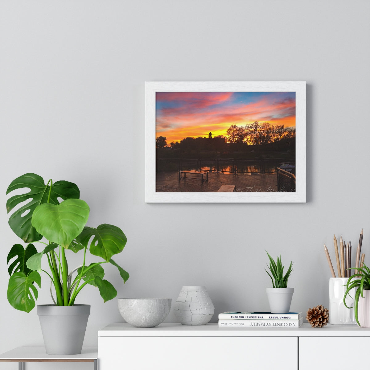 Middle Grounds Sunset Premium Framed Poster