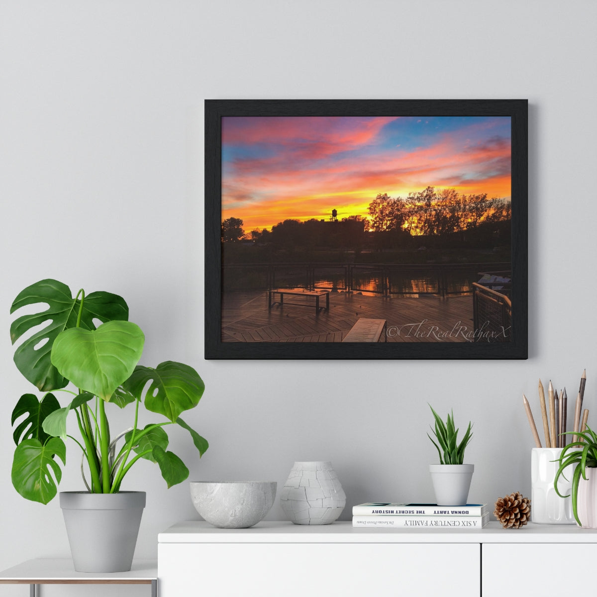 Middle Grounds Sunset Premium Framed Poster