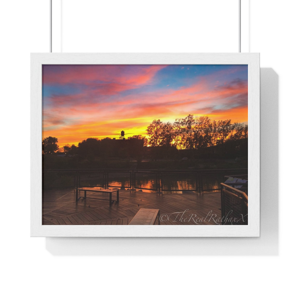 Middle Grounds Sunset Premium Framed Poster