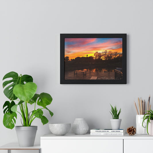 Middle Grounds Sunset Premium Framed Poster